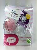 Baby Girl Gift Bundle - 2 Items: Luvable Friends Fitted Crib Sheet (Single) and Philips Avent Free F