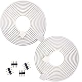 Kabenjee高品質2x SMD5050/3528/2835 4ピンRGB LEDテープライト用3m延長ケーブル、4Pin LEDストリップライト用延長ケーブルコネクタ、半田付け不要のRGB LED