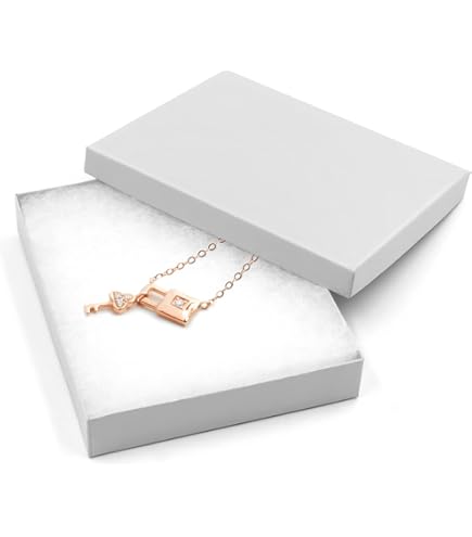 Amazon｜White Swirl Cotton Filled Jewelry Box #75 by Jewelry