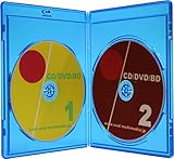 極薄6mm厚2枚収納ブルーレイディスクケース ブルー 2個