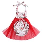 ラブリー女の赤ちゃんの花ロンパースベールチュールスーツサンスーツ衣装クリスマス衣装 (12-18月)