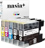 【nasia+】 ブラザー用 LC12 (BK*2/C/M/Y) 【5本セット】 互換 インク カートリッジ 純正と併用OK [安心国内保証/QR(Web)説明書] LC12-4PK LC12BK LC12C LC12M LC12Y 【nasia+(ナシアプラス)製品/Hyper互換】