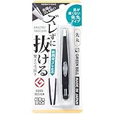 グリーンベル ズレずに抜ける驚きの毛抜き 先丸 ブラック