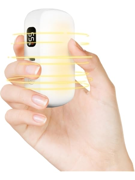 充電式カイロ 12000mAh大容量 モバイルバッテリー機能付き ３段階温度調節 5V/2A急速充電 LEDデジタル表示 USB充電式携帯 繰り返し利用 携帯便利 寒さ対策 (ホワイト)