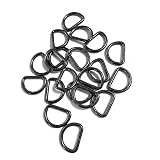 ECOKIJI(エコキジ) Dカン 内径20mm 線径約3.0mm 20個セット 手芸 アクセサリーパーツ 手芸用カン (ブラックメタル，20mm (SS)線径3.0mm)(DKSS20B20)