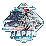 KRGNPLE マグネットステッカー japanese souvenir 冷蔵庫 マグネット 日本土産 立体式 記念品 ランドマーククラフト マグネット かわいい アイデア コレクション アクセサリー（天守閣）