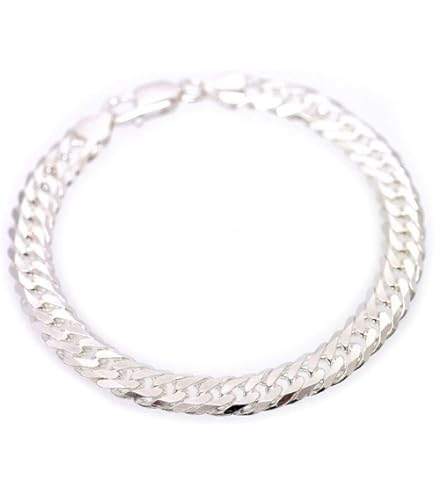 Amazon.co.jp: 極太 シェーヌダンクル シルバー 925 ブレスレット S925