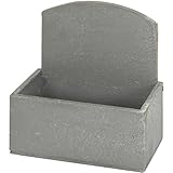 不二貿易 ミニプランターカバー ボード型 グレー 24884