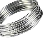 WFGKPXC アルミワイヤー 針金 太さ3mm×長さ5m ワイヤークラフト ハンドメイド アーティスティックワ 造形 盆栽 アルミ線 柔らかい 防錆 曲げ可能な金属 DIY手作り素材 シルバー [並行輸入品]