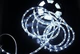 PYSICAL 110V 2-Wire Waterproof LED Rope Light Kit, 50ft/15M for Background Lighting,Decorative Light