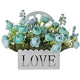ホームデコレーション人工偽の結婚式のシルクの花ブッシュバスケット、t