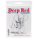Deep Red Stamps African Elephant Rubber Stamp [並行輸入品]