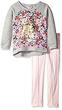 Juicy Couture Baby Girls ' French Terry花印刷トップとパンツセット カラー: ピンク