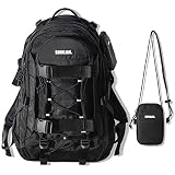 Bubilian 2in1 Deluxe Backpack/bubilian 2 in 1デラックスユニセックスバックパック/リュックサック1つ+取り外し可能なミニクロスボディバッグ1つ