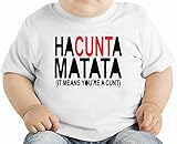 Hacunta Matata Slogan オーガニックベビーTシャツ 12 - 18 Months
