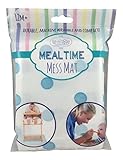 Meal Time Mess Mat (Splat Mat or Place Mat) - Blue Polka Dot by Schroeder & Tremayne, Inc.