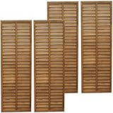 アイリスオーヤマ　ルーバーラティス４枚セット ML-618D　ダークブラウン【幅60cm×高さ180cm】