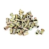 uxcell　リベットナット　M5 アルミ材質 13mm全長 ローレットボディ　50個入り