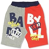 ベビードール クレイジー切替ハーフパンツ 子供服 90cm グレー