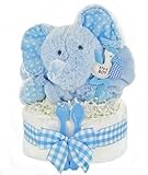 Gingham & Giggles One Tier Diaper Cake-Boy, 1 by Cashmere Bunny [並行輸入品]