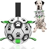 ZIKATON 犬用おもちゃ サッカーボール インタラクティブな犬用おもちゃ (ホワイト)