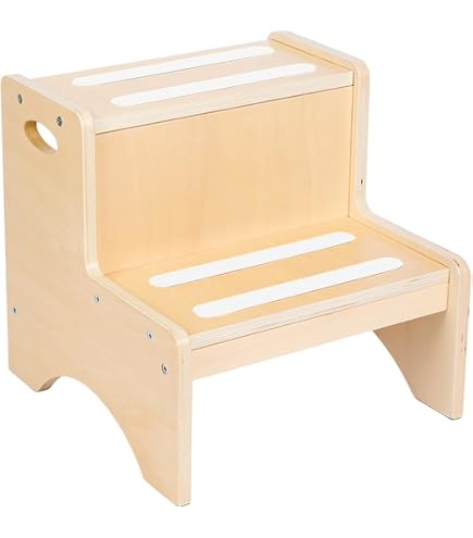 Amazon｜SUGGEST 子供用 踏み台 2段 選べるカラー ステップ台 天然木