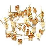 丸皿 ピアス パーツ サージカルステンレス 丸皿 平皿 3mm 4mm 5mm 6mm 8mm 10mm 12mm7サイズ 2色 樹脂 キャッチ付きピアス 台座付き バタフライキャッチ付き (ゴールド 10mm 20個入り)