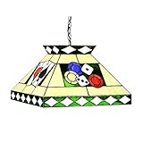 RAM Gameroom Products Stained Glass Tiffany Style Poker Pendant Light [並行輸入品]