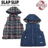 SLAP SLIP(スラップスリップ) タフタ「リバーシブル」ベスト・ネイビー【1603】【C】 120 ネイビー(05)
