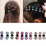 Kingsie ヘアクリップ 15個セット ミニ 花 ヘアピン キッズ 可愛い 前髪 髪留め レディース