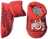 NCAA Ohio State Buckeyes幼児ストライプギフトボックスブーティ、新しい生まれ、レッド/ブラック