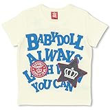 ベビードール デニムワッペンTシャツ 子供服 130cm ホワイト