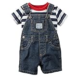 カーターズ Carter's ショートオール セット 2-Piece Top & Shortalls Set NB (50-55cm)
