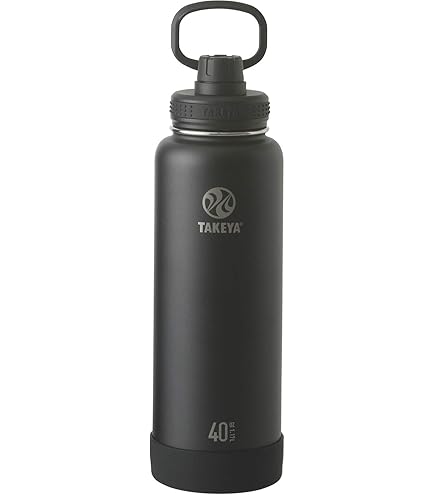 Amazon｜サーモフラスク ステンレスボトル (ブラック, 1.17L)｜水筒