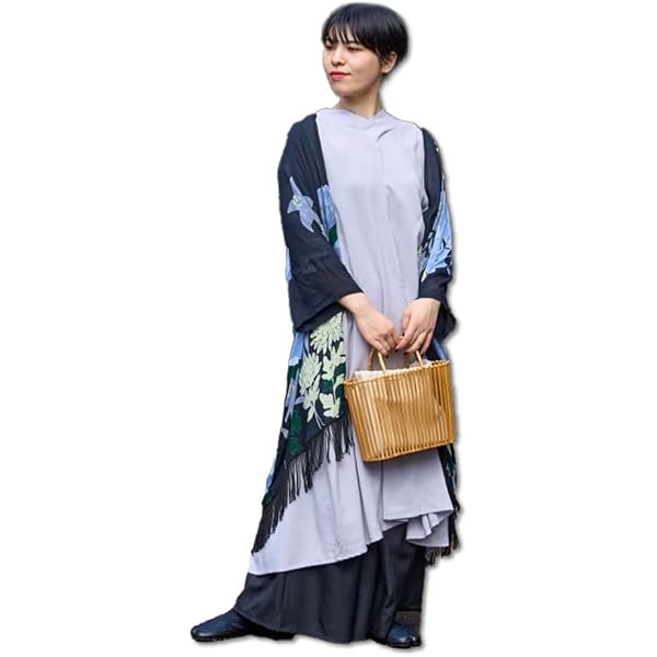 Amazon | 倭物やカヤ 夏華二部式浴衣【UVカット加工】 7IA-4224 (BK