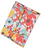 mikketa マルチケース 母子手帳 ケース カバー ジャバラ 花柄 オレンジ