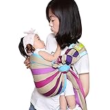 kangaroobaby 新生児 ベビー 抱っこ紐 スリーピングサポート ( 新生児~2歳 ) サイズ調節可能 な抱っこひも (幸せ虹)