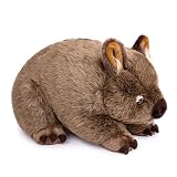 FRANKIEZHOU 本物そっくりのウォンバットぬいぐるみ - ブラウン 12インチ リアルなウォンバット ぬいぐるみ シミュレーション ソフト ウォンバット ぬいぐるみ 女の子のおもちゃ 子供へのギフト