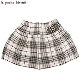 La poche biscuit（ラ・ポシェ・ビスキュイ） 先染め「チェック」スカート・ブラック【1604】【C】 120 ブラック(BK)