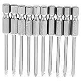 SODIAL 長さ65ミリメートルPH1フィリップスクロスヘッド磁気パワードライバビット10個