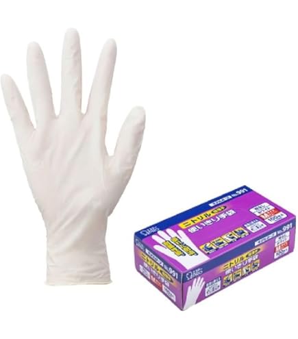 Amazon.co.jp: モデルローブ NO991 ニトリル使い切り手袋 100枚 ブルー