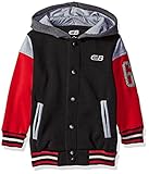 CB Sports Big Boys' Fleece Sporty Varsity Hoodie Black 10/12 [並行輸入品]