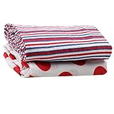 juDanzy 100% Cotton Swaddle Set of 2 Large 45X45 Muslin Baby Girl or Boy Blankets (Ships Ahoy) by ju