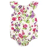 sakulala子供ロンパース 花柄 ローズ かわいい 肌着 ボタン付き ボディスーツ 赤ちゃん ベビー服 女の子