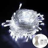 イルミネーションライト led イルミネーション 10M 100LED 電池式 飾りライト ワイヤーライト ストリングライト 8モード リモコン付 アウトドア 室内 室外 クリスマス 結婚式 パーティ
