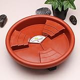 amzmonnsuta プラスチック製 植木鉢受皿　ホイル式 キャスタープレート付き 約50kgサポート