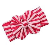 FEITONG ( TM )新しいLovely Baby Girl Bigストライプリボン結び伸縮性ヘッドバンドヘア