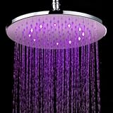 Kingzer 11.8 "インチ温度センサーLEDライト雨Chrom真鍮バスルームシャワーヘッド