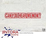 JINTORA ステッカー/カーステッカー - CAN YOU HEAR ME NOW - あなたは今聞いてもいいですか？ - 190mm x33mm - JDM/Die cut - 車/ウィンドウ/