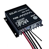 Anself 10A12V/24V ソーラー充電コントローラ 自動レギュレータ ソーラーパネルのセルバッテリ 過負荷保護 温度補償 電気部品